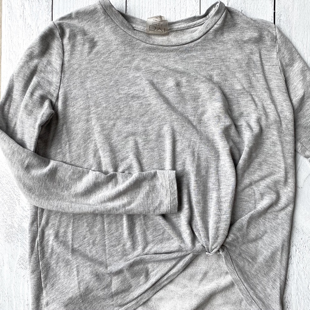 DYI Long Sleeve- Knot in Front Top